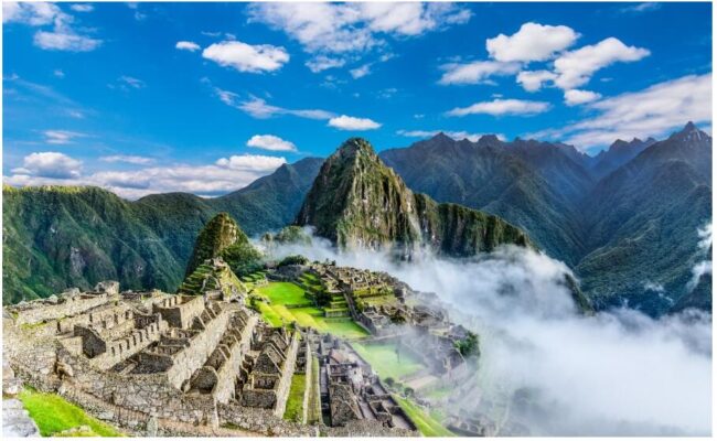 View over Machu Picchu in Peru